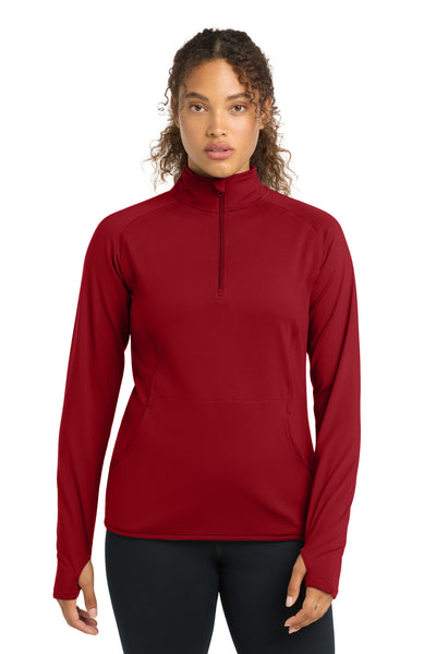 Custom Personalized Sport-Tek ®  Women's Sport-Wick ®  Stretch 1/4-Zip Pullover. LST850