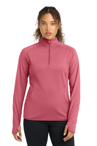 Custom Personalized Sport-Tek ®  Women's Sport-Wick ®  Stretch 1/4-Zip Pullover. LST850