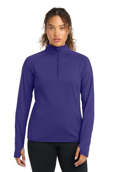 Custom Personalized Sport-Tek ®  Women's Sport-Wick ®  Stretch 1/4-Zip Pullover. LST850