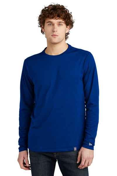 Custom New Era  Heritage Blend Long Sleeve Crew Tee. NEA102