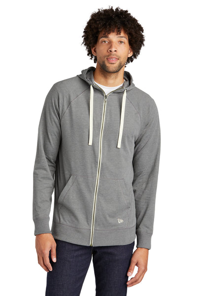 Custom New Era  Sueded Cotton Blend Full-Zip Hoodie. NEA122