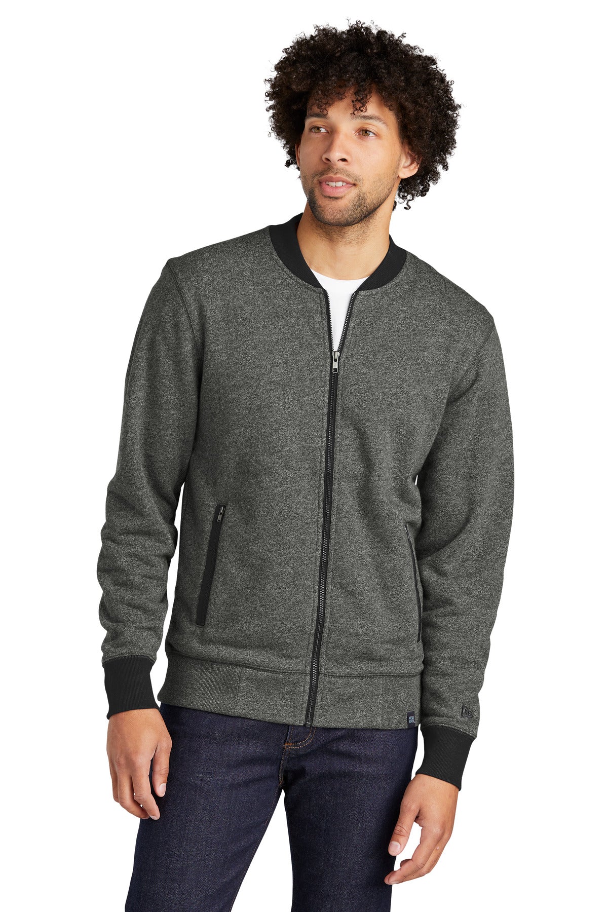 Custom New Era  French Terry Baseball Full-Zip. NEA503