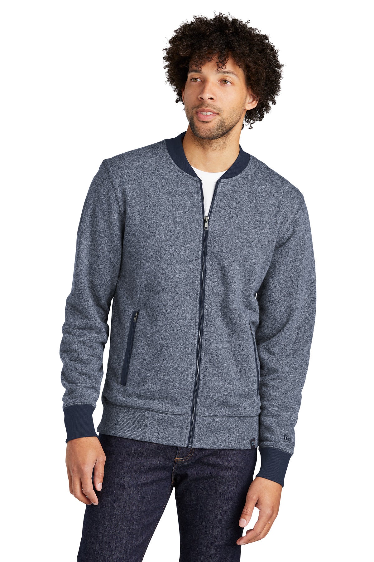 Custom New Era  French Terry Baseball Full-Zip. NEA503