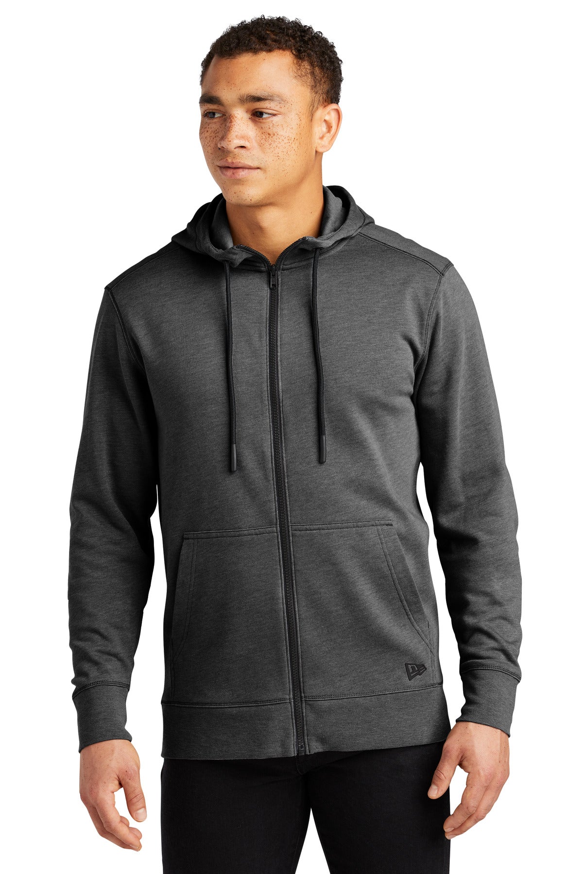 Custom New Era  Tri-Blend Fleece Full-Zip HoodieNEA511