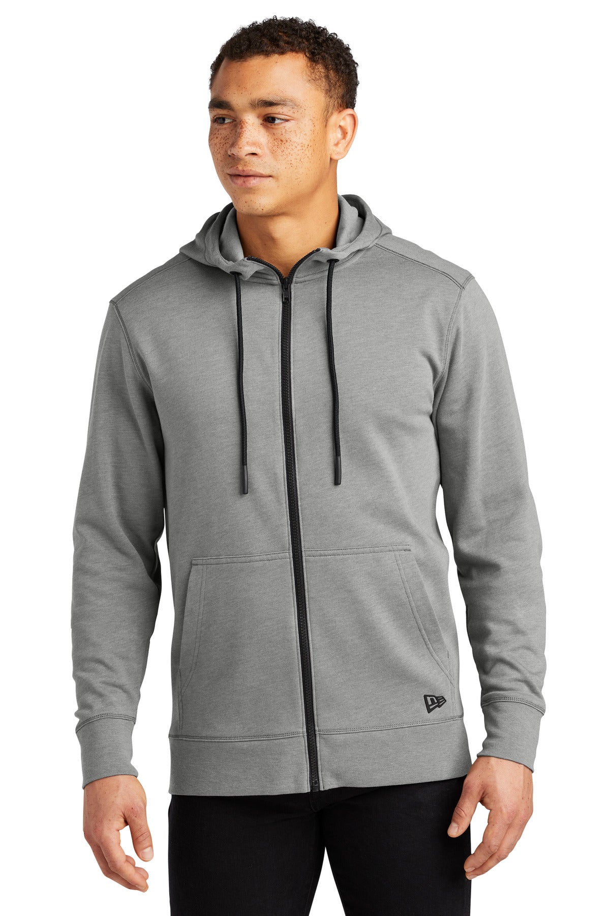 Custom New Era  Tri-Blend Fleece Full-Zip HoodieNEA511