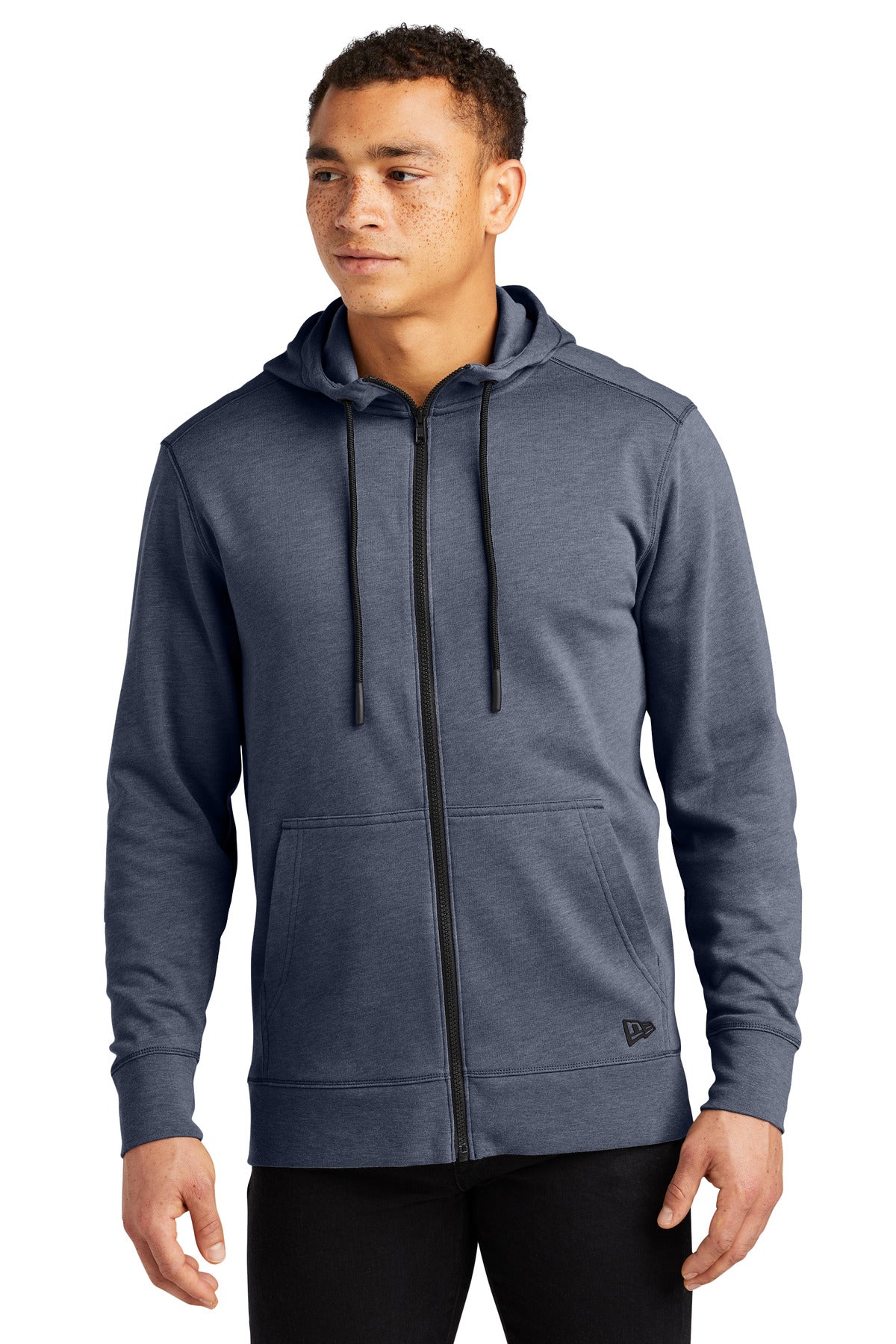 Custom New Era  Tri-Blend Fleece Full-Zip HoodieNEA511