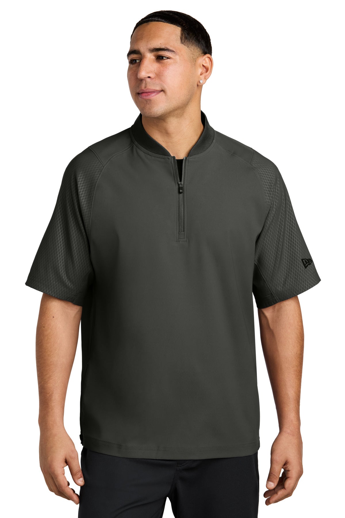Custom New Era  Cage Short Sleeve 1/4-Zip Jacket. NEA600