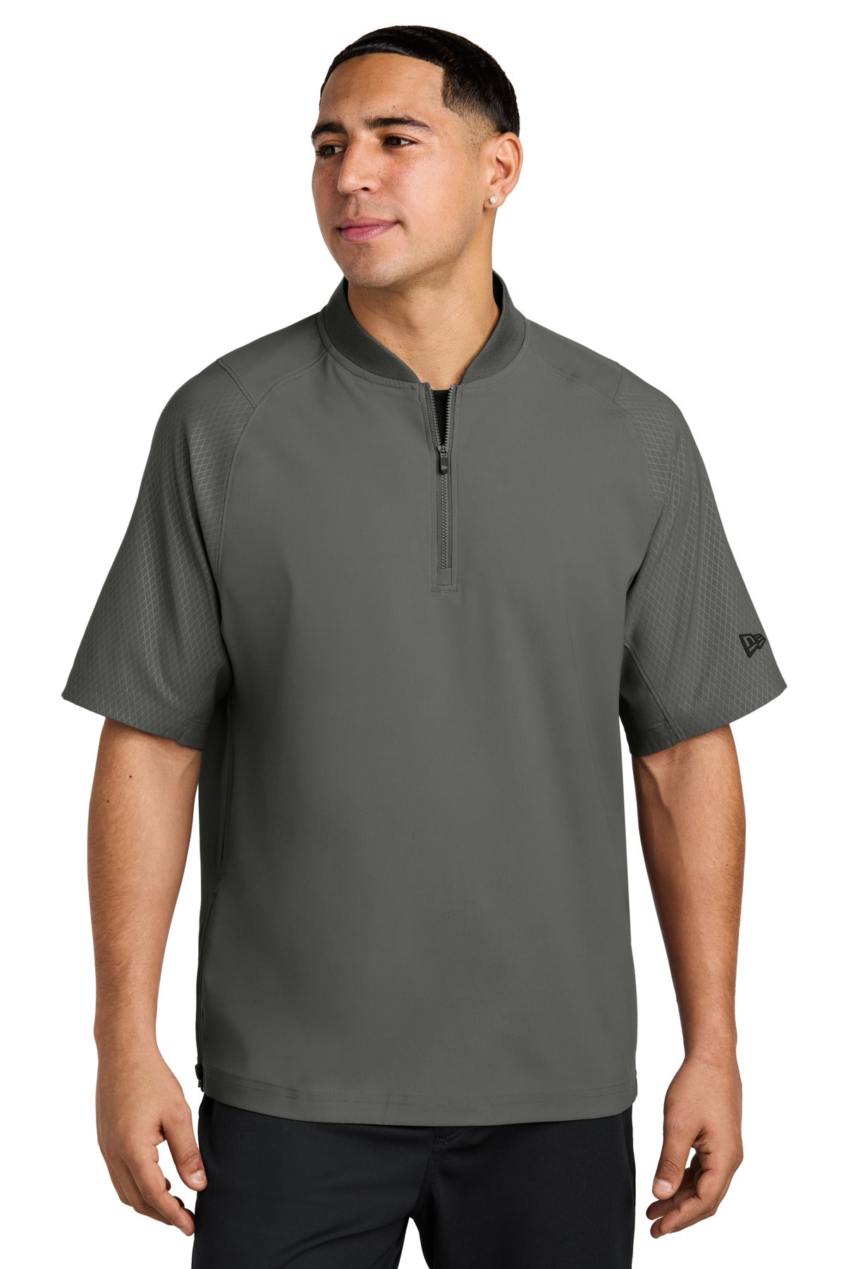 Custom New Era  Cage Short Sleeve 1/4-Zip Jacket. NEA600