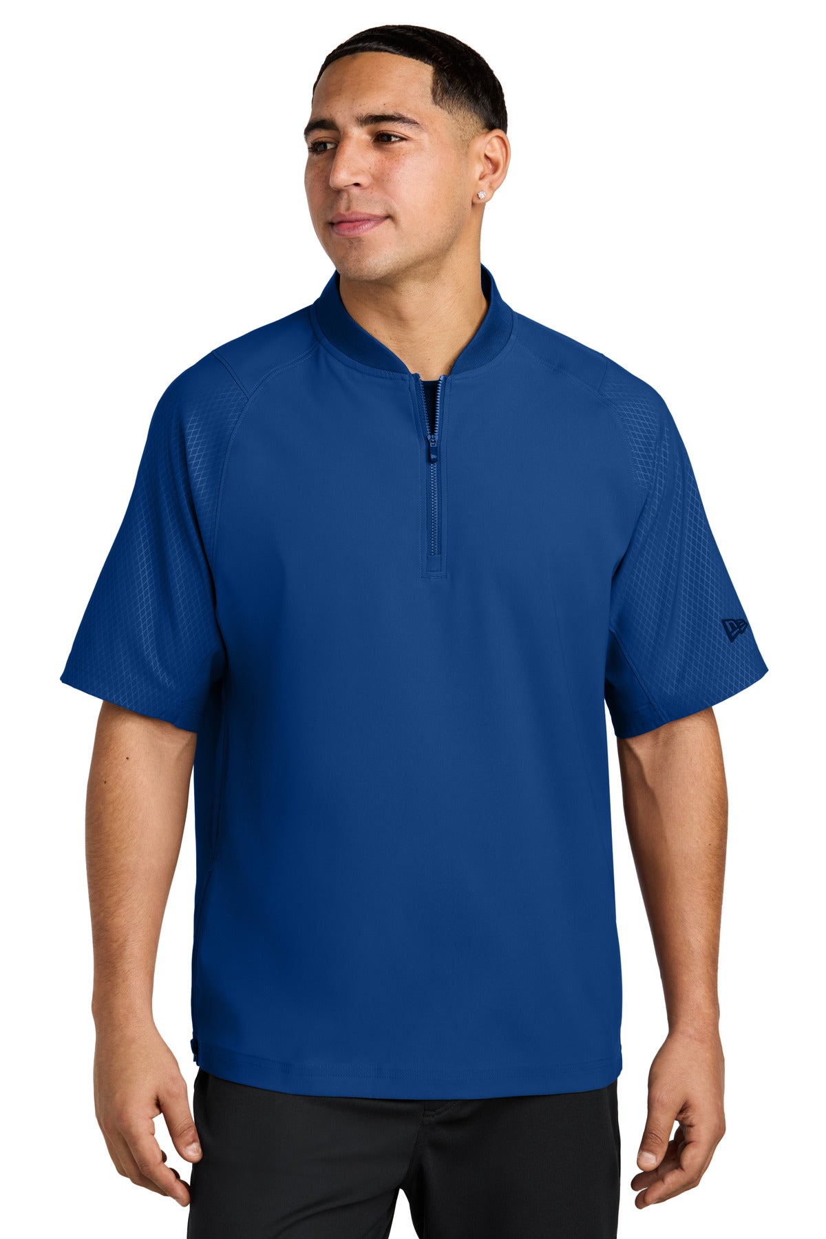 Custom New Era  Cage Short Sleeve 1/4-Zip Jacket. NEA600