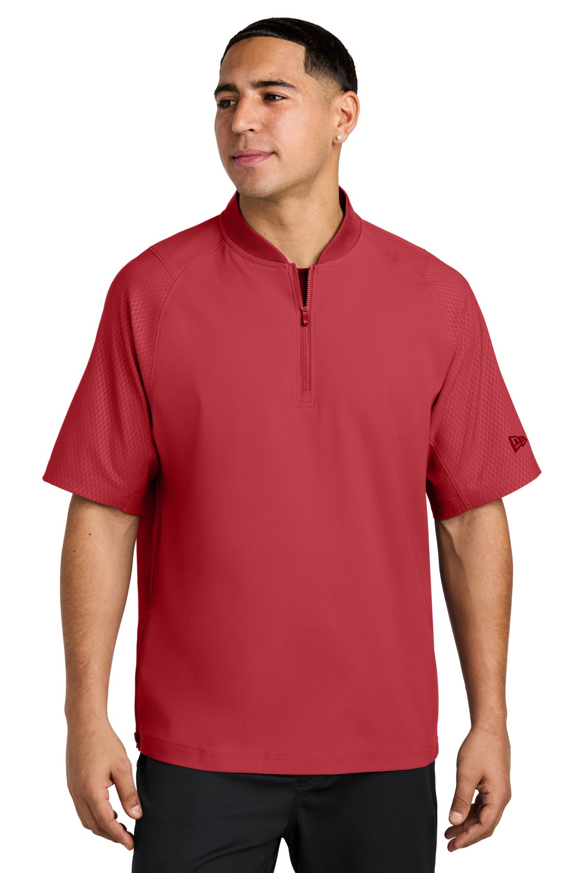 Custom New Era  Cage Short Sleeve 1/4-Zip Jacket. NEA600