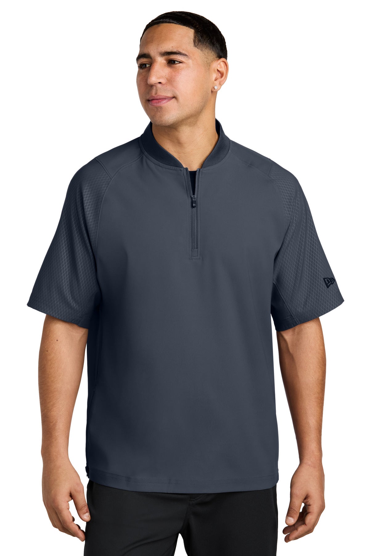 Custom New Era  Cage Short Sleeve 1/4-Zip Jacket. NEA600