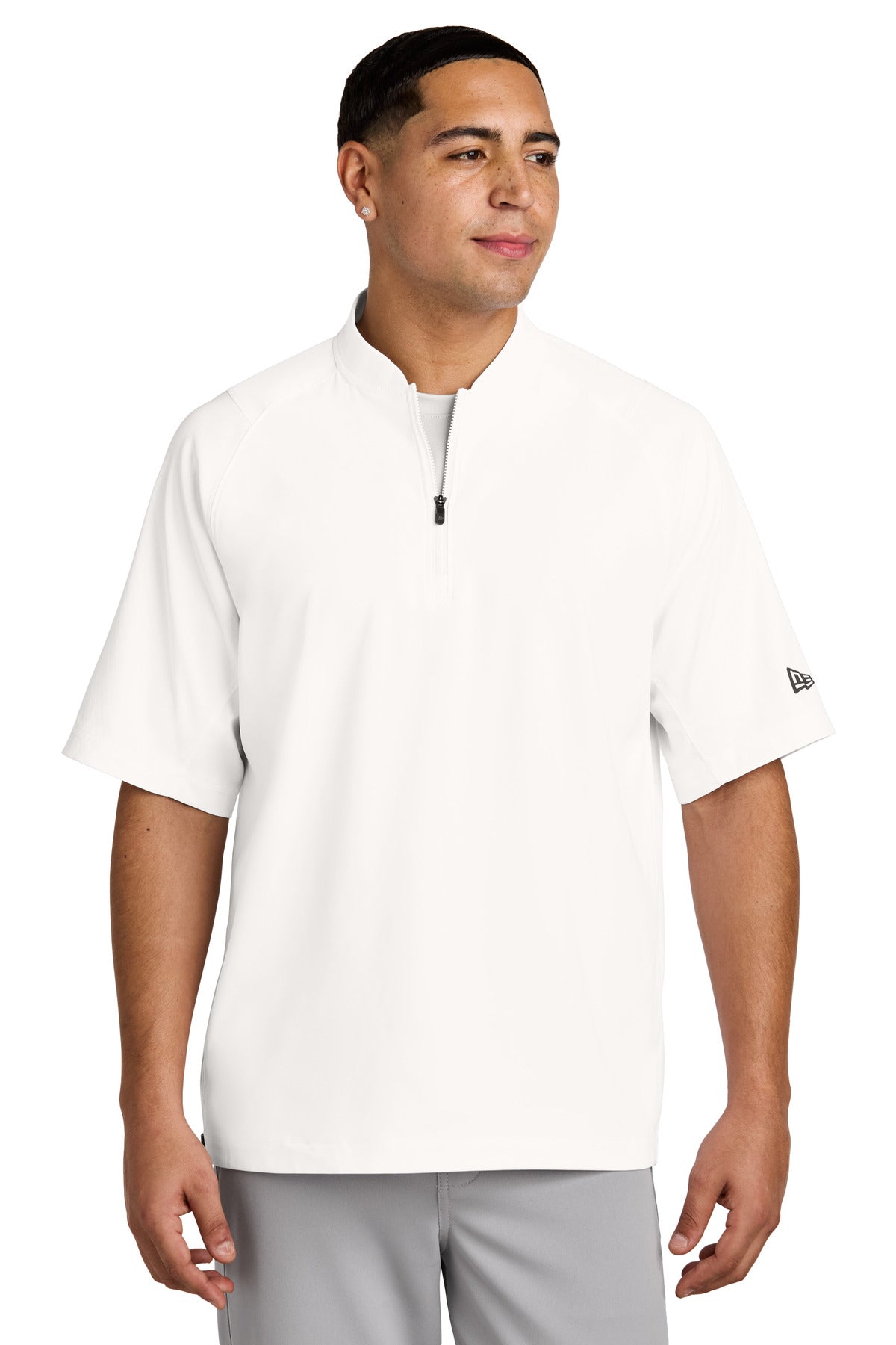 Custom New Era  Cage Short Sleeve 1/4-Zip Jacket. NEA600