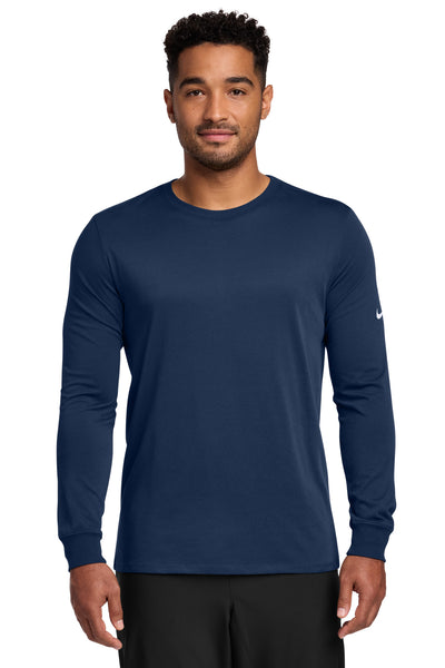 Custom Personalized Nike Dri-FIT Cotton/Poly Long Sleeve Tee. NKBQ5230