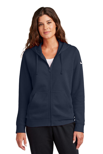 Custom Personalized Nike Women's Club Fleece Sleeve Swoosh Full-Zip Hoodie NKFD9890