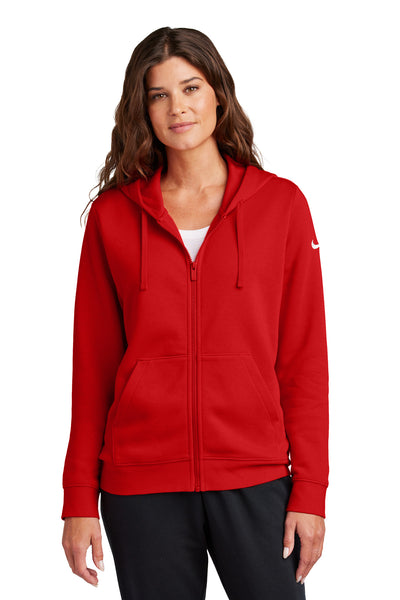 Custom Personalized Nike Women's Club Fleece Sleeve Swoosh Full-Zip Hoodie NKFD9890