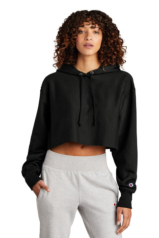 Custom Champion   Women's Reverse Weave   Cropped Cut-Off Hooded Sweatshirt RW01W