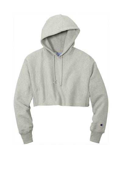 Custom Champion   Women's Reverse Weave   Cropped Cut-Off Hooded Sweatshirt RW01W