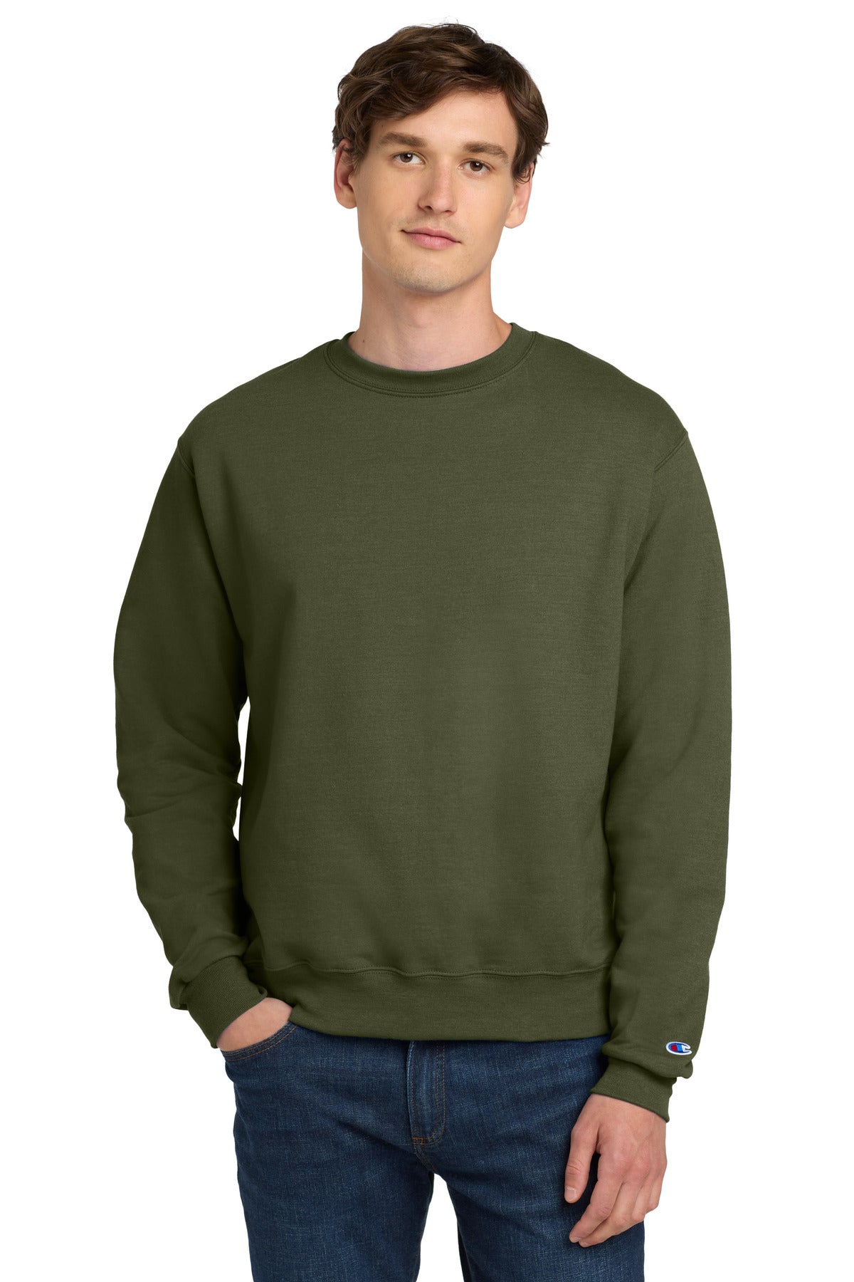 Custom Champion  Powerblend Crewneck Sweatshirt. S6000