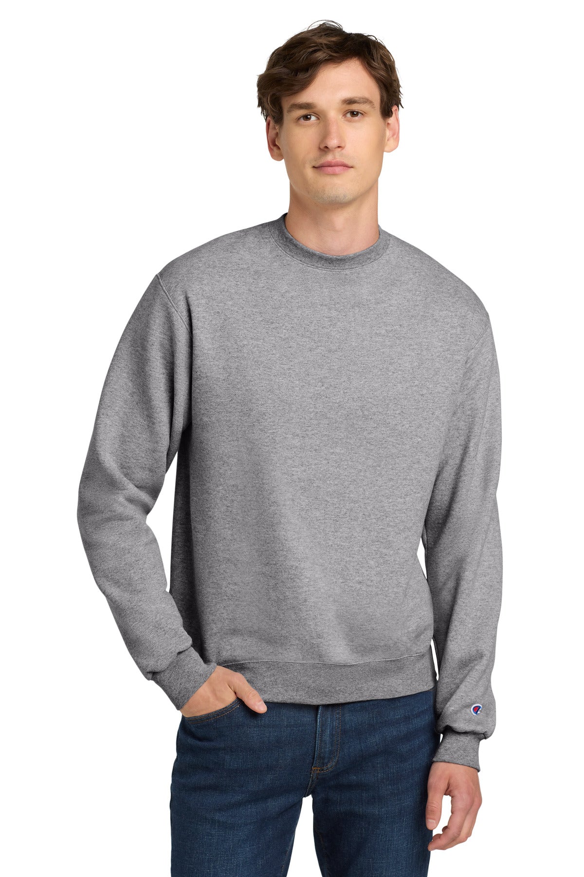 Custom Champion  Powerblend Crewneck Sweatshirt. S6000