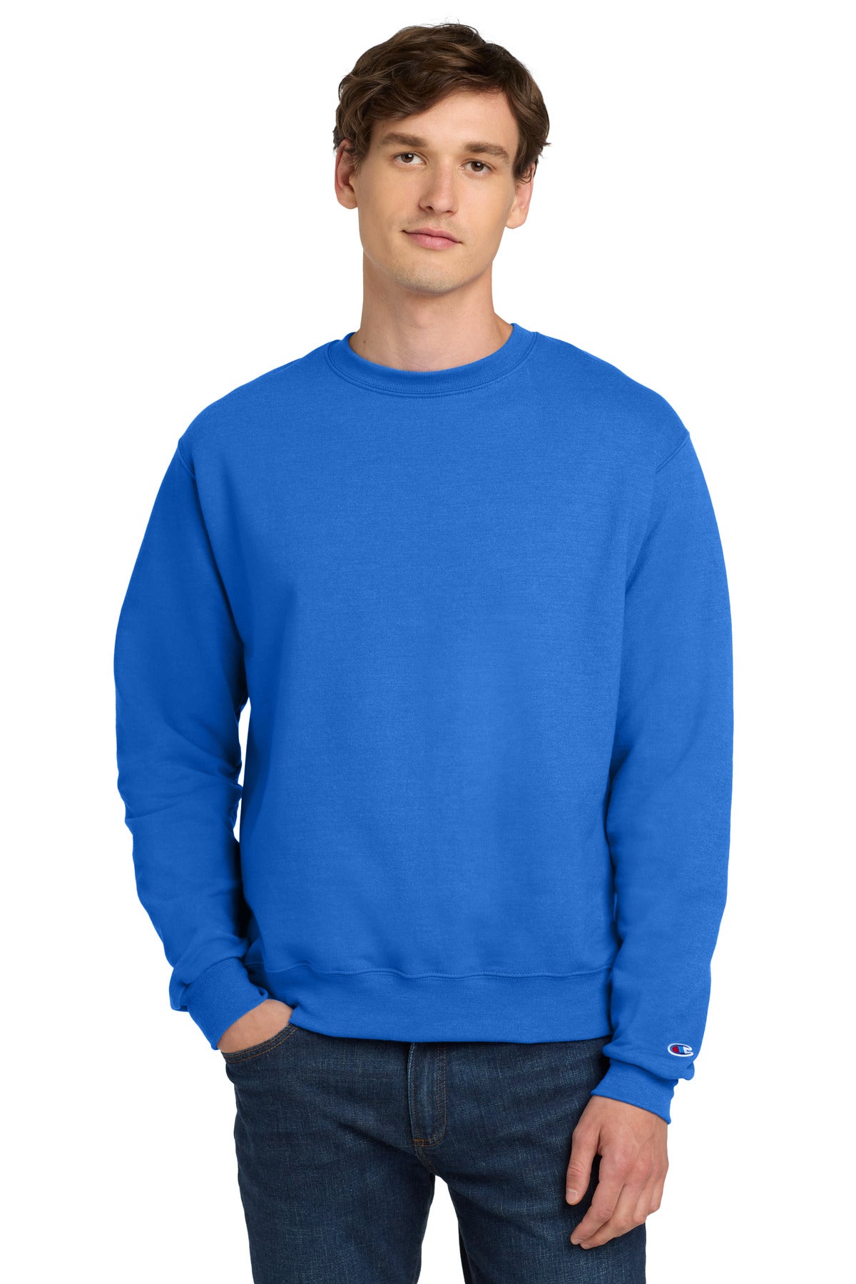 Custom Champion  Powerblend Crewneck Sweatshirt. S6000