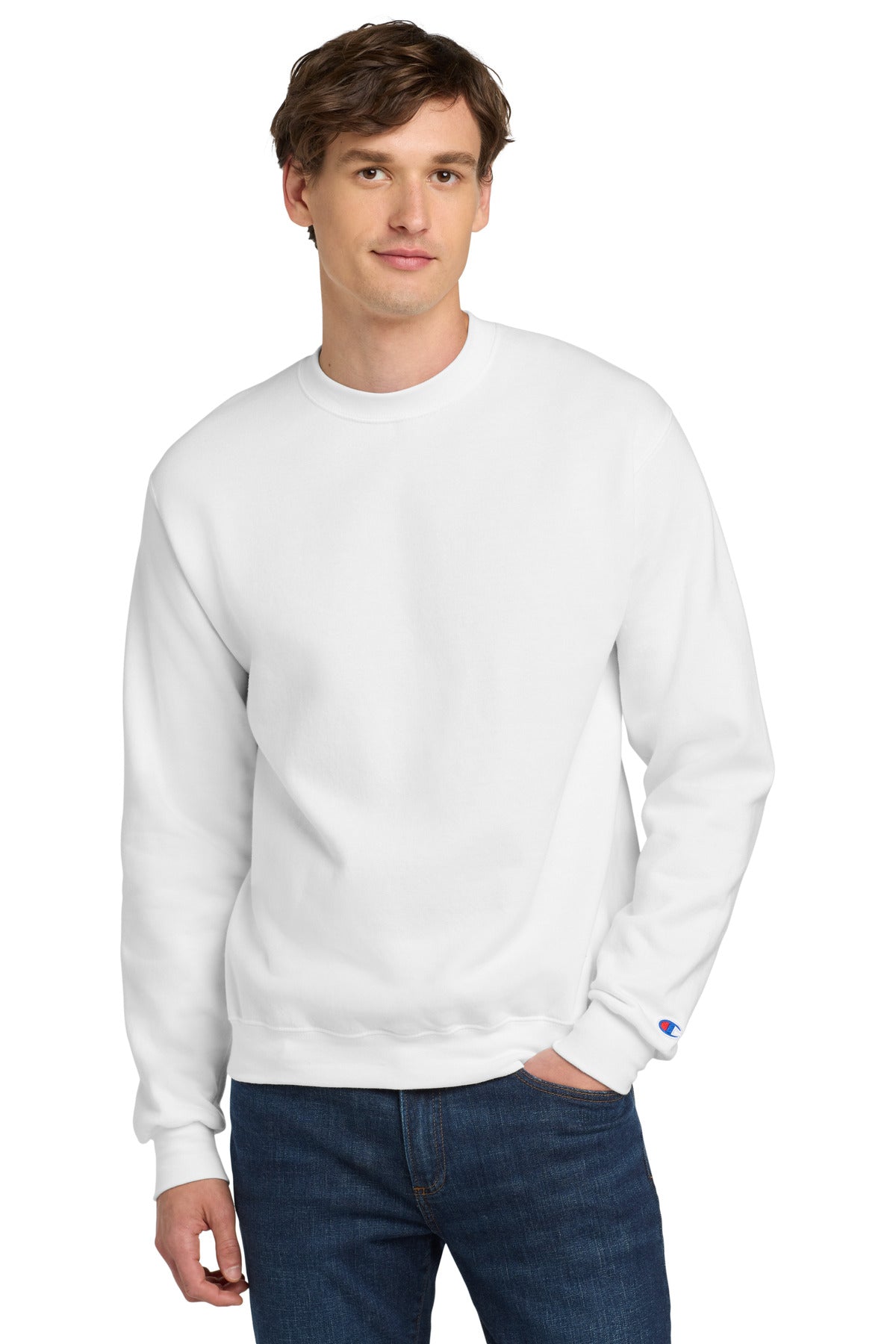 Custom Champion  Powerblend Crewneck Sweatshirt. S6000