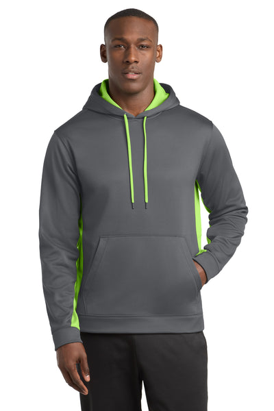 Custom Personalized Sport-Tek ®  Sport-Wick ®  Fleece Colorblock Hooded Pullover. ST235