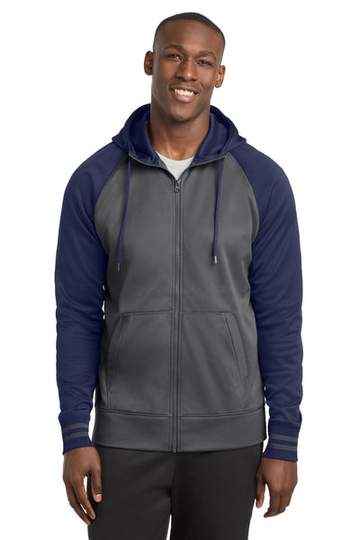 Custom Personalized Sport-Tek ®  Sport-Wick ®  Varsity Fleece Full-Zip Hooded Jacket. ST236