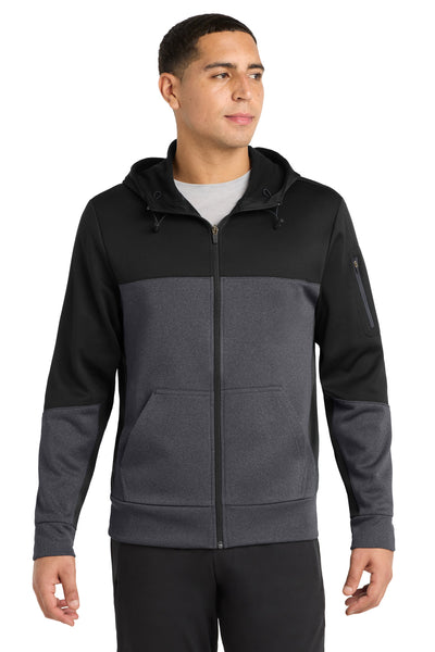 Custom Personalized Sport-Tek ®  Tech Fleece Colorblock Full-Zip Hooded Jacket. ST245