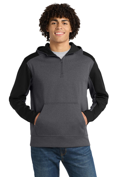 Custom Personalized Sport-Tek ®   Tech Fleece Colorblock 1/4-Zip Hooded Sweatshirt. ST249