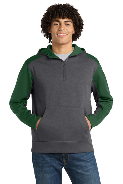 Custom Personalized Sport-Tek ®   Tech Fleece Colorblock 1/4-Zip Hooded Sweatshirt. ST249
