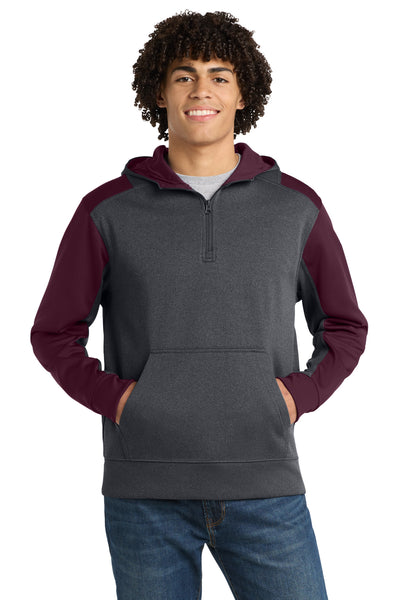 Custom Personalized Sport-Tek ®   Tech Fleece Colorblock 1/4-Zip Hooded Sweatshirt. ST249