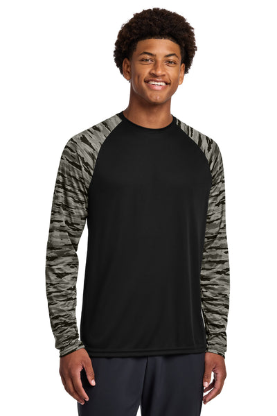 Custom Personalized Sport-Tek ®  Drift Camo Colorblock Long Sleeve Tee ST376LS