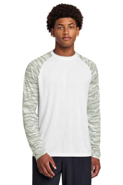 Custom Personalized Sport-Tek ®  Drift Camo Colorblock Long Sleeve Tee ST376LS