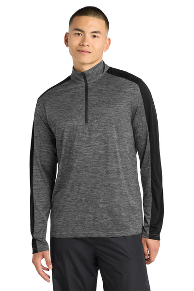 Custom Personalized Sport-Tek ®  PosiCharge ®  Electric Heather Colorblock 1/4-Zip Pullover. ST397