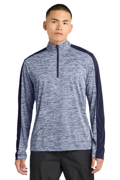 Custom Personalized Sport-Tek ®  PosiCharge ®  Electric Heather Colorblock 1/4-Zip Pullover. ST397