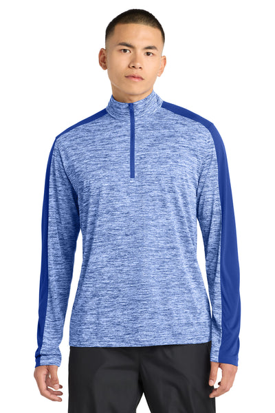 Custom Personalized Sport-Tek ®  PosiCharge ®  Electric Heather Colorblock 1/4-Zip Pullover. ST397