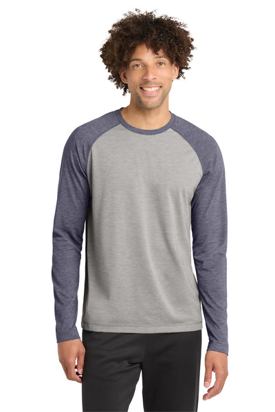 Custom Personalized Sport-Tek  ®  PosiCharge  ®  Long Sleeve Tri-Blend Wicking Raglan Tee ST400LS