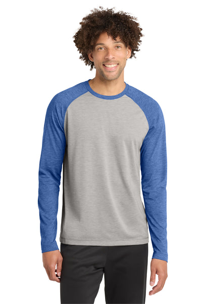 Custom Personalized Sport-Tek  ®  PosiCharge  ®  Long Sleeve Tri-Blend Wicking Raglan Tee ST400LS