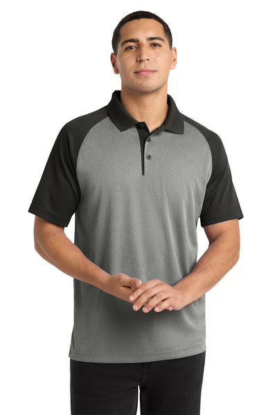 Custom Personalized Sport-Tek  ®  PosiCharge  ®  RacerMesh  ®  Raglan Heather Block Polo. ST641