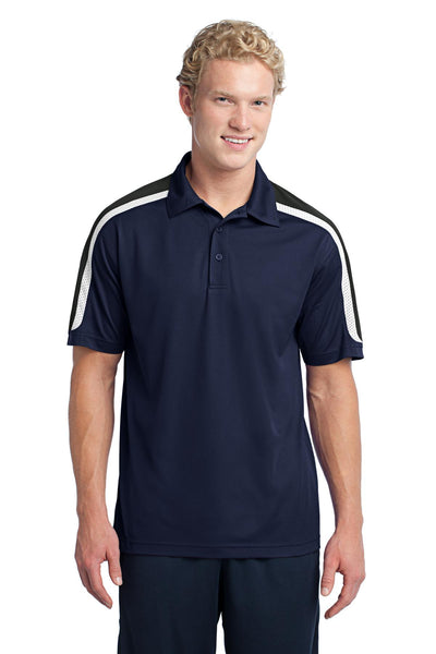 Custom Personalized Sport-Tek ®  Tricolor Shoulder Micropique Sport-Wick ®  Polo. ST658