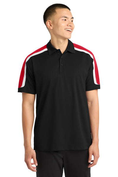 Custom Personalized Sport-Tek ®  Tricolor Shoulder Micropique Sport-Wick ®  Polo. ST658