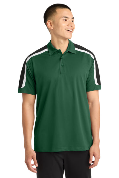 Custom Personalized Sport-Tek ®  Tricolor Shoulder Micropique Sport-Wick ®  Polo. ST658