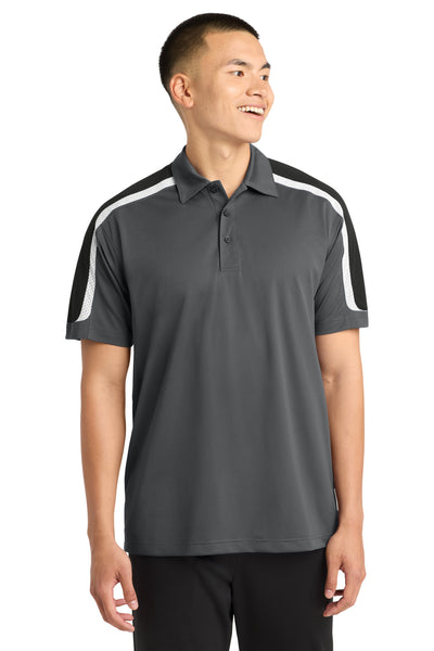 Custom Personalized Sport-Tek ®  Tricolor Shoulder Micropique Sport-Wick ®  Polo. ST658