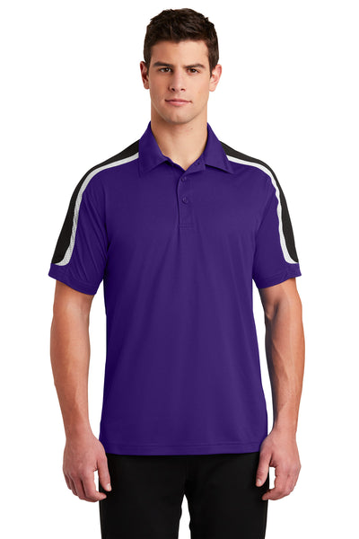 Custom Personalized Sport-Tek ®  Tricolor Shoulder Micropique Sport-Wick ®  Polo. ST658