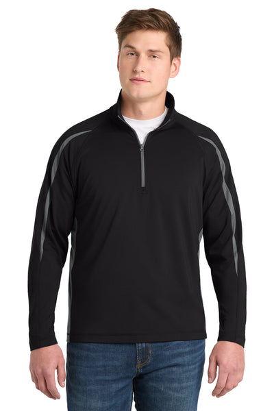 Custom Personalized Sport-Tek ®  Sport-Wick ®  Stretch 1/4-Zip Colorblock Pullover. ST851