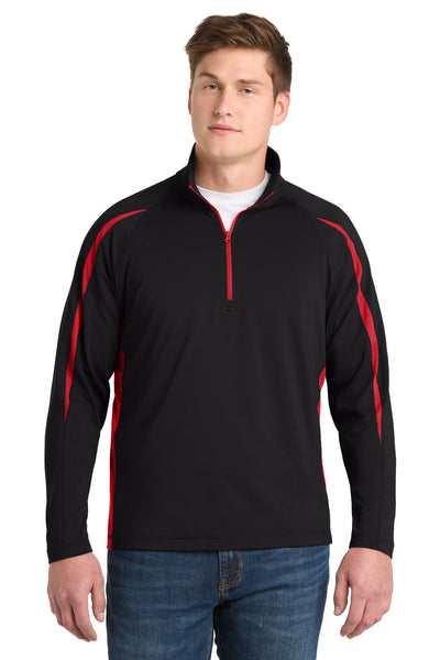 Custom Personalized Sport-Tek ®  Sport-Wick ®  Stretch 1/4-Zip Colorblock Pullover. ST851