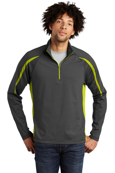 Custom Personalized Sport-Tek ®  Sport-Wick ®  Stretch 1/4-Zip Colorblock Pullover. ST851