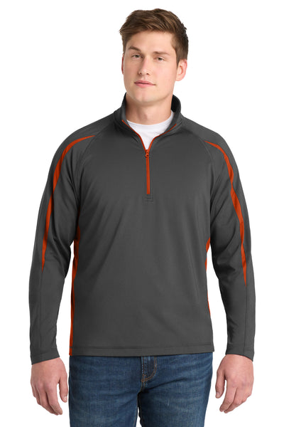Custom Personalized Sport-Tek ®  Sport-Wick ®  Stretch 1/4-Zip Colorblock Pullover. ST851