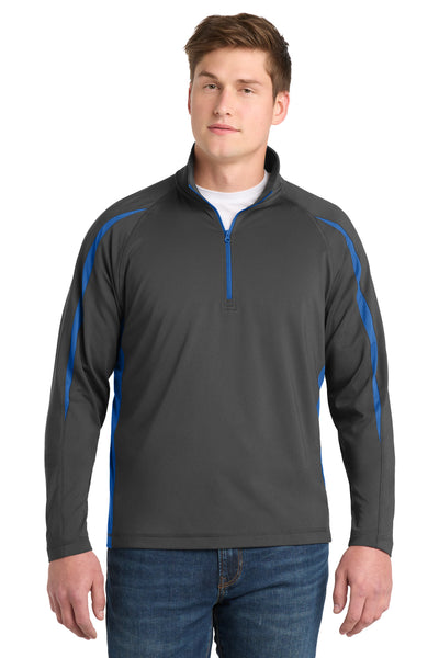 Custom Personalized Sport-Tek ®  Sport-Wick ®  Stretch 1/4-Zip Colorblock Pullover. ST851
