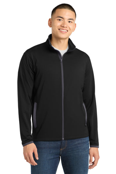 Custom Personalized Sport-Tek ®  Sport-Wick ®  Stretch Contrast Full-Zip Jacket.  ST853
